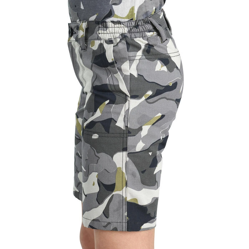 Bermuda Chasse Junior 500 Camouflage Gris 6 Bermuda Chasse Junior 500 Camouflage Gris – Image 4