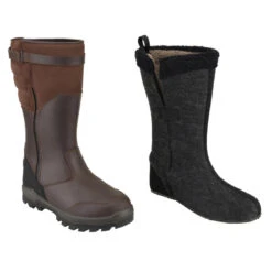 Bottes Chasse Chaudes Imperméables Cuir 900. -Équipement De Chasse bottes chasse chaudes impermeables cuir 900 6