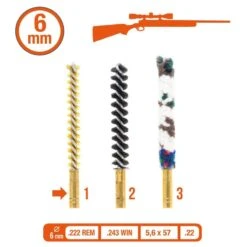 Brosses De Rechange Pour Kit Armes Rayées (filetage 8/32) 8 Brosses De Rechange Pour Kit Armes Rayées (filetage 8/32) -Équipement De Chasse brosses de rechange pour kit armes rayees filetage 832 1