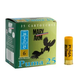 CARTOUCHE PUMA 25g CALIBRE 20/67 PLOMB N°7,5 X25