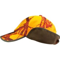 CASQUETTE CHASSE A RABAT CAMOUFLAGE ORANGE 14 CASQUETTE CHASSE A RABAT CAMOUFLAGE ORANGE -Équipement De Chasse casquette chasse a rabat camouflage orange 2