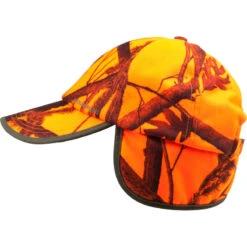 CASQUETTE CHASSE A RABAT CAMOUFLAGE ORANGE 18 CASQUETTE CHASSE A RABAT CAMOUFLAGE ORANGE -Équipement De Chasse casquette chasse a rabat camouflage orange 6