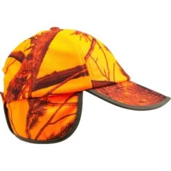 CASQUETTE CHASSE A RABAT CAMOUFLAGE ORANGE 19 CASQUETTE CHASSE A RABAT CAMOUFLAGE ORANGE -Équipement De Chasse casquette chasse a rabat camouflage orange 7