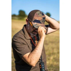 Casquette Chasse Légère Et Respirante 520 Camo Vert/marron & Uni -Équipement De Chasse casquette chasse legere et respirante 520 camo vertmarron and uni 1