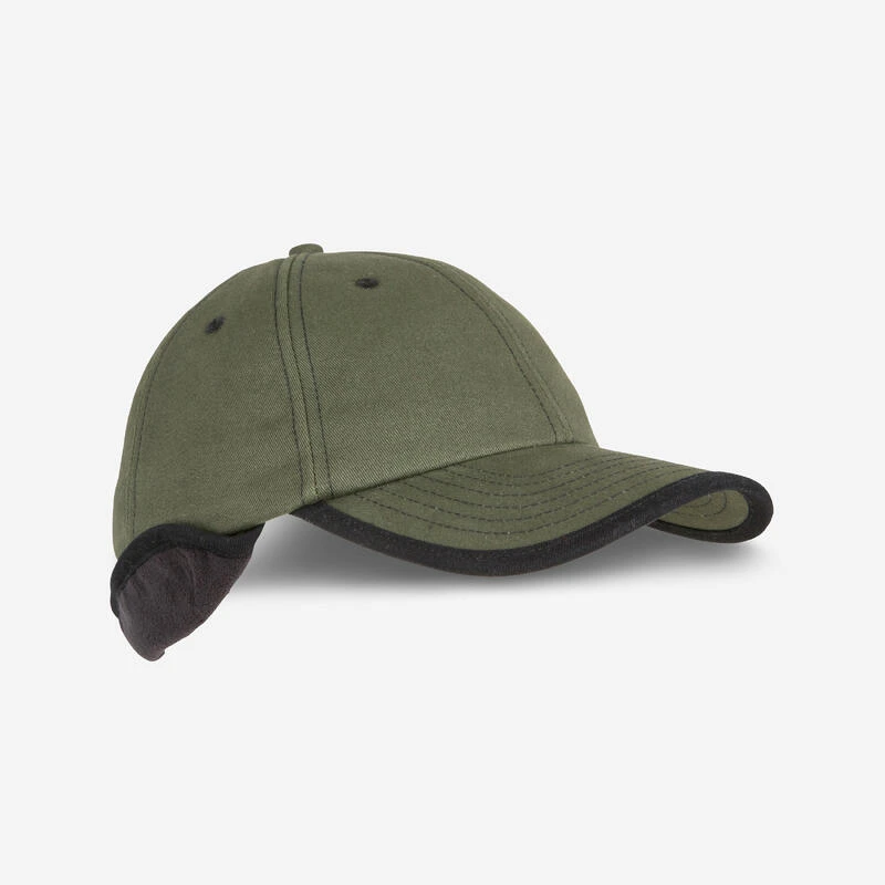 Casquette Chasse Polaire Chaude 500 Verte 3 Casquette Chasse Polaire Chaude 500 Verte