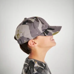 CASQUETTE SG100 JR CAMO WOODLAND GRIS -Équipement De Chasse casquette sg100 jr camo woodland gris 2
