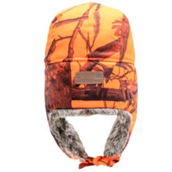CHAPKA CHASSE CAMOUFLAGE ORANGE -Équipement De Chasse chapka chasse camouflage orange 2