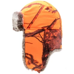 CHAPKA CHASSE CAMOUFLAGE ORANGE -Équipement De Chasse chapka chasse camouflage orange 3