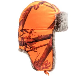 CHAPKA CHASSE CAMOUFLAGE ORANGE -Équipement De Chasse chapka chasse camouflage orange 4