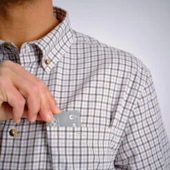 CHEMISE 100 A CARREAUX BLANCHE -Équipement De Chasse chemise 100 a carreaux blanche 3