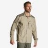 CHEMISE MANCHES LONGUES LEGERE ET RESPIRANTE 520 VERTE 1 CHEMISE MANCHES LONGUES LEGERE ET RESPIRANTE 520 VERTE -Équipement De Chasse chemise manches longues legere et respirante 520 verte