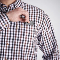 CHEMISE VERNEY CARRON À CARREAUX BLANCHE -Équipement De Chasse chemise verney carron a carreaux blanche 3