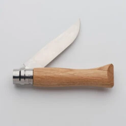 Couteau Pliant 9 Cm Inox Opinel N°9 Chêne -Équipement De Chasse couteau pliant 9 cm inox opinel n9 chene 2