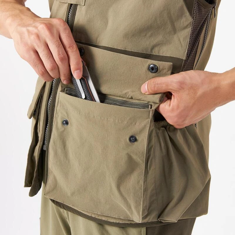 Gilet Chasse Léger Et Respirant Homme - 500 Vert Clair 9 Gilet Chasse Léger Et Respirant Homme - 500 Vert Clair – Image 7