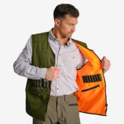 Gilet Chasse Réversible 500 Fluo/vert -Équipement De Chasse gilet chasse reversible 500 fluovert 4