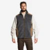 GILET POLAIRE SANS MANCHES MOUTONNE 500 GRIS 1 GILET POLAIRE SANS MANCHES MOUTONNE 500 GRIS -Équipement De Chasse gilet polaire sans manches moutonne 500 gris