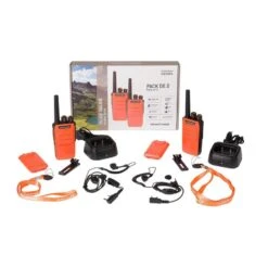 Pack De 2 Talkie Walkie TLK1054 - Orange -Équipement De Chasse pack de 2 talkie walkie tlk1054 orange 4