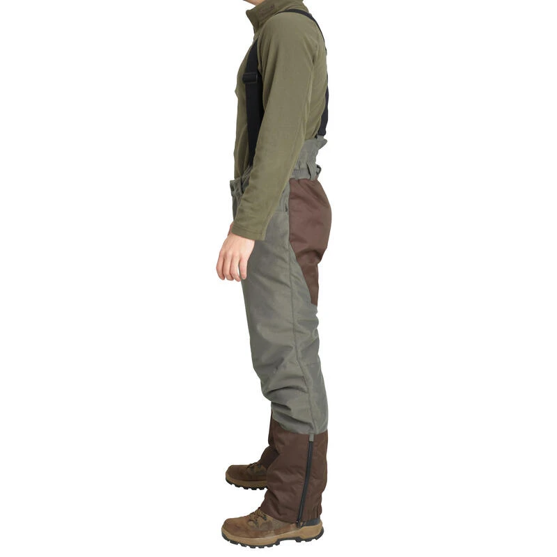 PANTALON CHASSE A BRETELLES CHAUD -20°C VERT 100 5 PANTALON CHASSE A BRETELLES CHAUD -20°C VERT 100 – Image 3