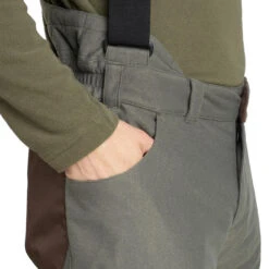 PANTALON CHASSE A BRETELLES CHAUD -20°C VERT 100 18 PANTALON CHASSE A BRETELLES CHAUD -20°C VERT 100 -Équipement De Chasse pantalon chasse a bretelles chaud 20c vert 100 7