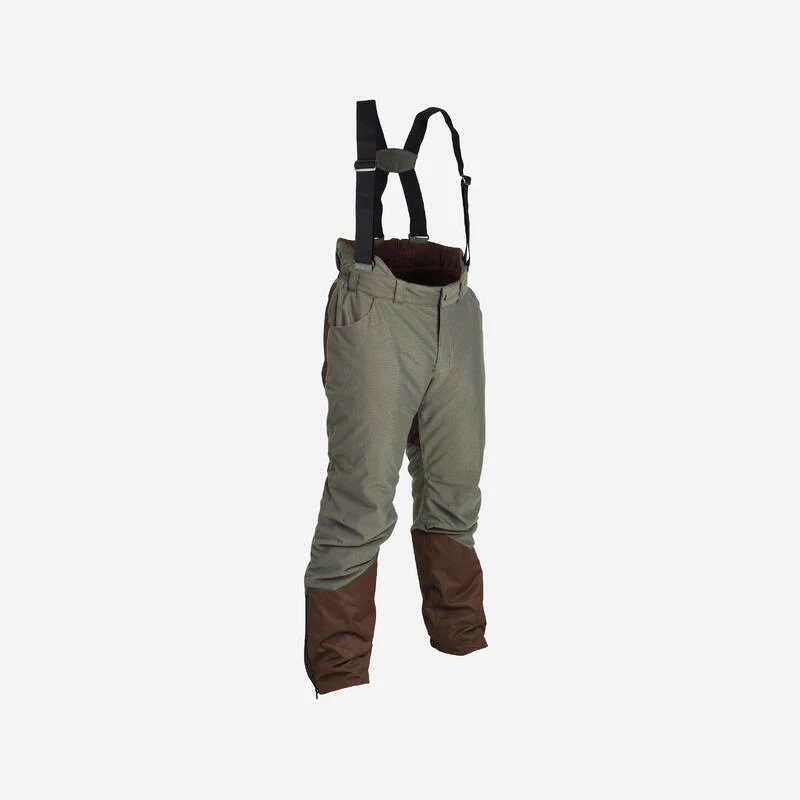 PANTALON CHASSE A BRETELLES CHAUD -20°C VERT 100 3 PANTALON CHASSE A BRETELLES CHAUD -20°C VERT 100