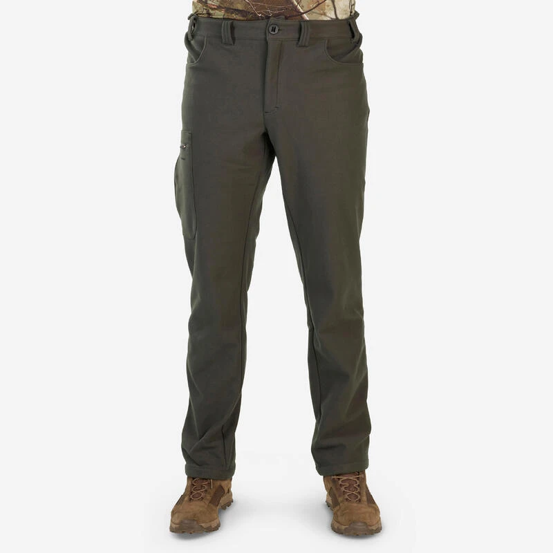PANTALON CHASSE CHAUD SILENCIEUX POLAIRE VERT 100 5 PANTALON CHASSE CHAUD SILENCIEUX POLAIRE VERT 100 – Image 3