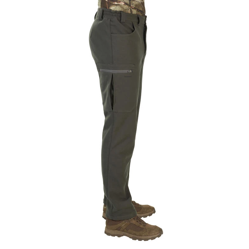 PANTALON CHASSE CHAUD SILENCIEUX POLAIRE VERT 100 7 PANTALON CHASSE CHAUD SILENCIEUX POLAIRE VERT 100 – Image 5
