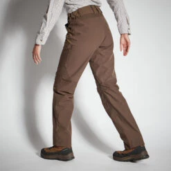 PANTALON CHASSE FEMME IMPERMEABLE 500 MARRON -Équipement De Chasse pantalon chasse femme impermeable 500 marron 1