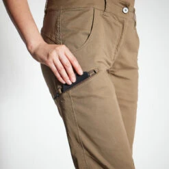 PANTALON CHASSE FEMME RESPIRANT 500 MARRON -Équipement De Chasse pantalon chasse femme respirant 500 marron 3