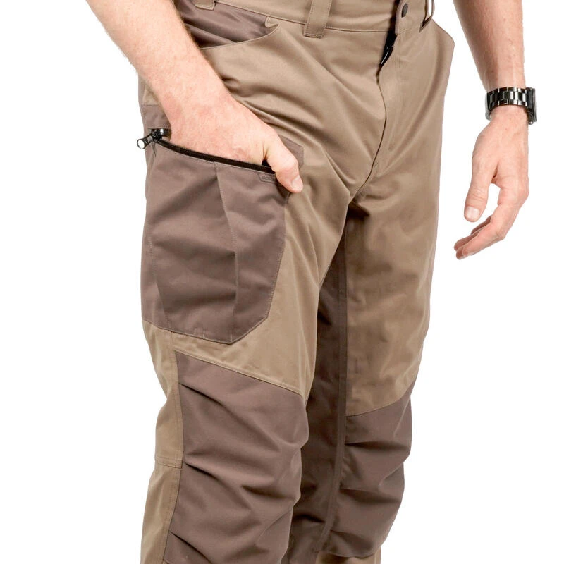 PANTALON CHASSE IMPERMEABLE CHAUD SILENCIEUX MARRON 520 11 PANTALON CHASSE IMPERMEABLE CHAUD SILENCIEUX MARRON 520 – Image 9