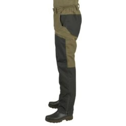 PANTALON CHASSE IMPERMÉABLE RENFORT VERT 520 -Équipement De Chasse pantalon chasse impermeable renfort vert 520 3