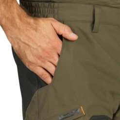 PANTALON CHASSE IMPERMÉABLE RENFORT VERT 520 -Équipement De Chasse pantalon chasse impermeable renfort vert 520 8