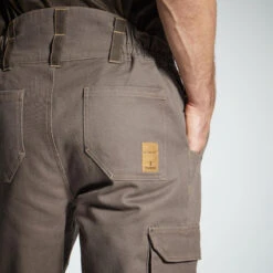 PANTALON CHAUD RESISTANT 500 MARRON -Équipement De Chasse pantalon chaud resistant 500 marron 4