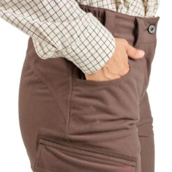 PANTALON FEMME CHASSE CHAUD IMPERMÉABLE MARRON 500 -Équipement De Chasse pantalon femme chasse chaud impermeable marron 500 8