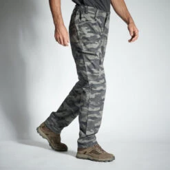 PANTALON LEGER 100 CAMO HALFTONE GRIS -Équipement De Chasse pantalon leger 100 camo halftone gris 2