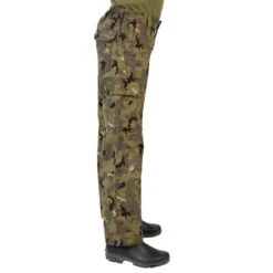 Pantalon Résistant Junior -100 Camouflage Island Vert -Équipement De Chasse pantalon resistant junior 100 camouflage island vert 4