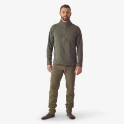 PANTALON SOUS VÊTEMENT POLAIRE 100 VERT -Équipement De Chasse pantalon sous vetement polaire 100 vert 1