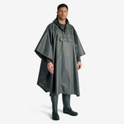 PONCHO LONG IMPERMEABLE 500 VERT -Équipement De Chasse poncho long impermeable 500 vert 2
