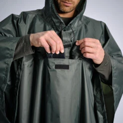 PONCHO LONG IMPERMEABLE 500 VERT -Équipement De Chasse poncho long impermeable 500 vert 4
