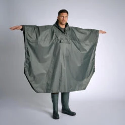 PONCHO LONG IMPERMEABLE 500 VERT -Équipement De Chasse poncho long impermeable 500 vert 6