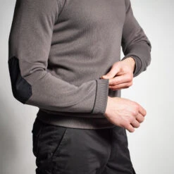 PULL 500 GRIS -Équipement De Chasse pull 500 gris 3