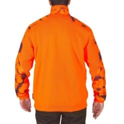 Pull Chasse Renfort Orange Fluo 500 -Équipement De Chasse pull chasse renfort orange fluo 500 2
