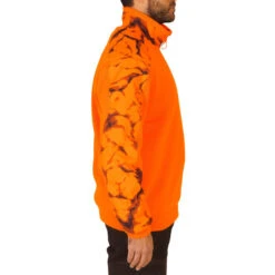 Pull Chasse Renfort Orange Fluo 500 -Équipement De Chasse pull chasse renfort orange fluo 500 4