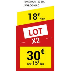 SAC 20L TACTIQUE 100 Noir -Équipement De Chasse sac 20l tactique 100 noir 9