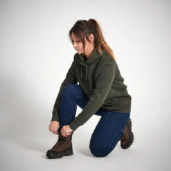 SWEAT-SHIRT CAPUCHE FEMME 500 CHAUD VERT 15 SWEAT-SHIRT CAPUCHE FEMME 500 CHAUD VERT -Équipement De Chasse sweat shirt capuche femme 500 chaud vert 6
