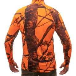 T-SHIRT CHASSE RESPIRANT MANCHES LONGUES CAMOUFLAGE FLUO 500 -Équipement De Chasse t shirt chasse respirant manches longues camouflage fluo 500 3