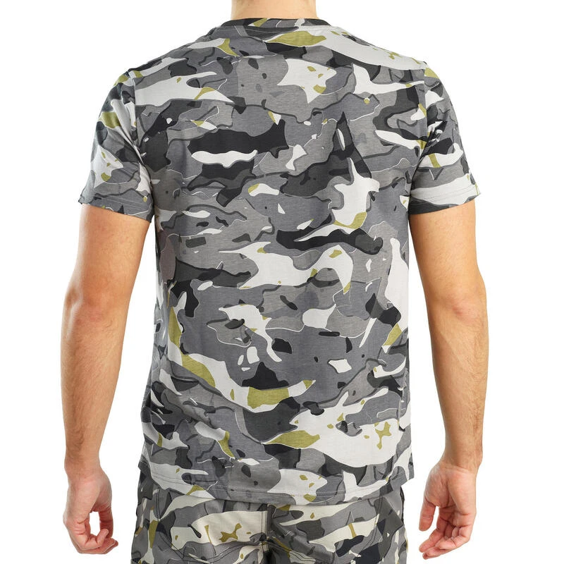 T-shirt Manches Courtes Chasse 100 Camouflage WL V1 Gris 4 T-shirt Manches Courtes Chasse 100 Camouflage WL V1 Gris – Image 2