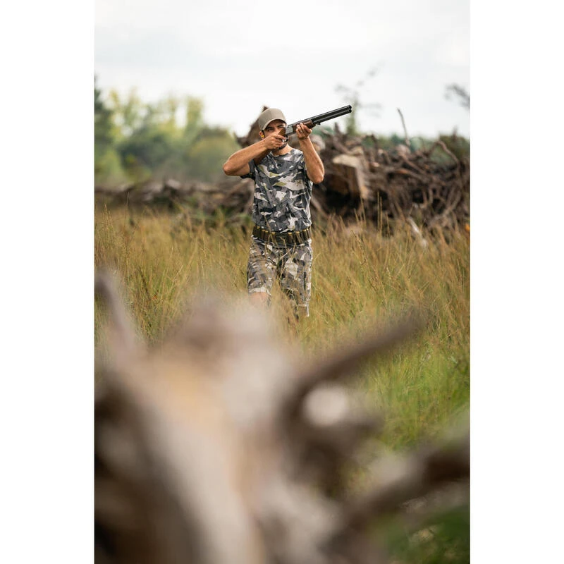 T-shirt Manches Courtes Chasse 100 Camouflage WL V1 Gris 5 T-shirt Manches Courtes Chasse 100 Camouflage WL V1 Gris – Image 3