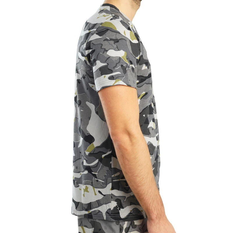 T-shirt Manches Courtes Chasse 100 Camouflage WL V1 Gris 6 T-shirt Manches Courtes Chasse 100 Camouflage WL V1 Gris – Image 4