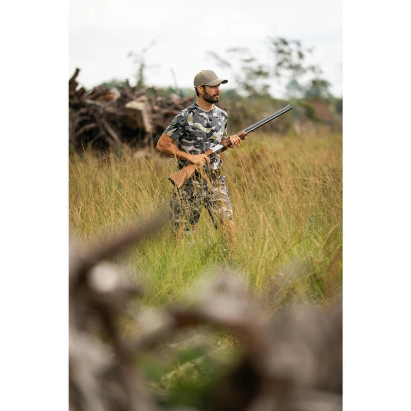 T-shirt Manches Courtes Chasse 100 Camouflage WL V1 Gris 7 T-shirt Manches Courtes Chasse 100 Camouflage WL V1 Gris – Image 5