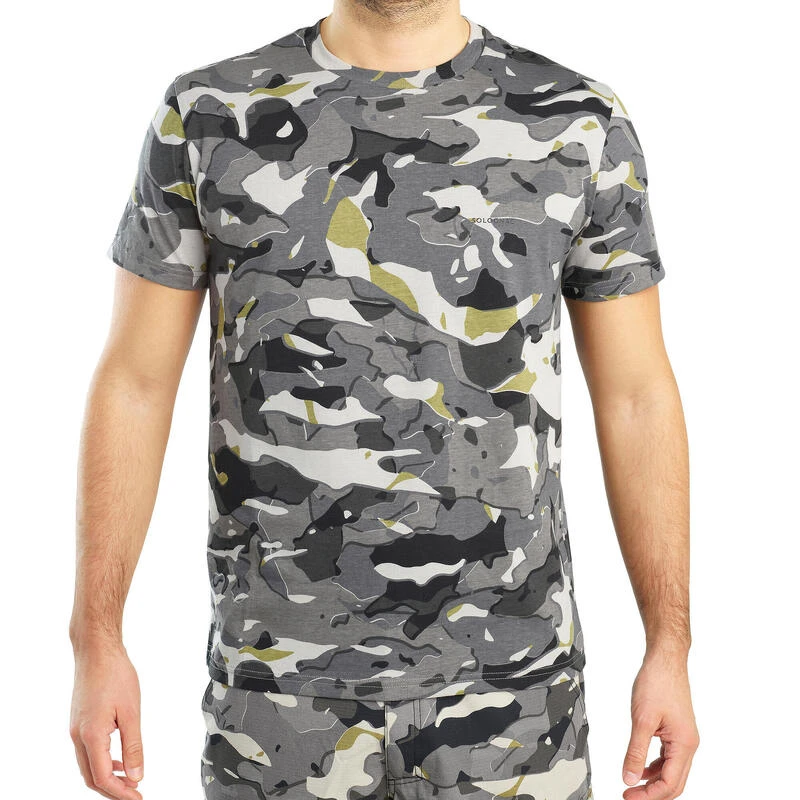 T-shirt Manches Courtes Chasse 100 Camouflage WL V1 Gris 3 T-shirt Manches Courtes Chasse 100 Camouflage WL V1 Gris